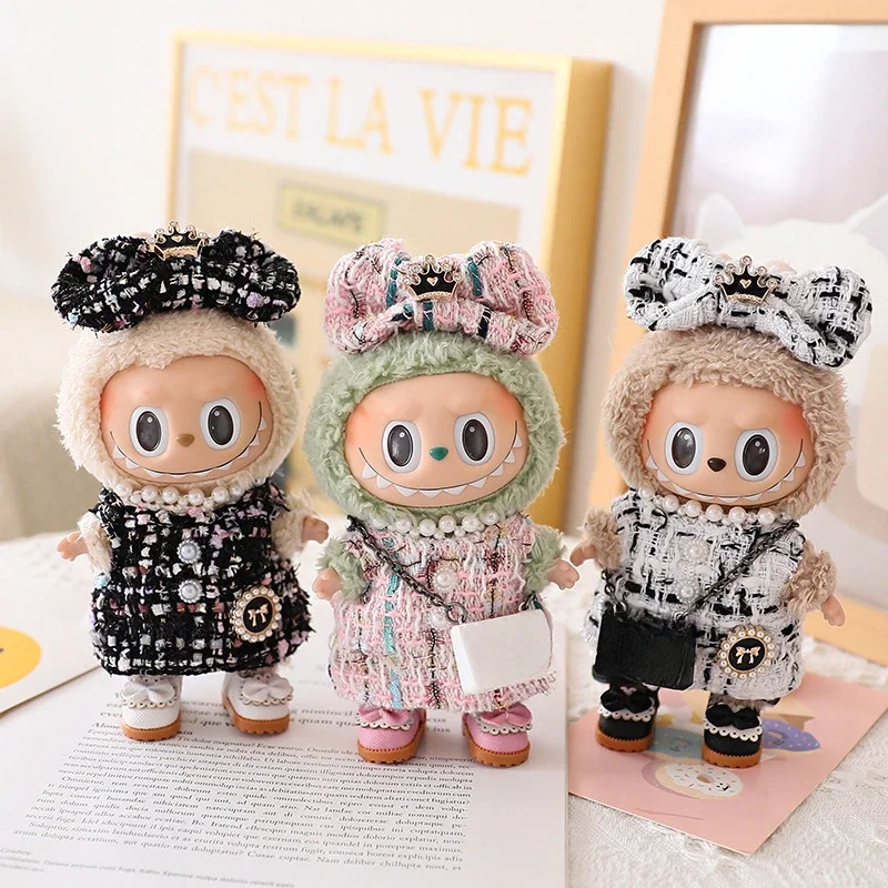 Mini Pop Kleding Outfit Accessoires Voor Korea Exo 15-17 Cm Labubu Idol V1 V2 Zoet Meisje Nieuwjaar set 4 Kleuren Kleding Cadeau