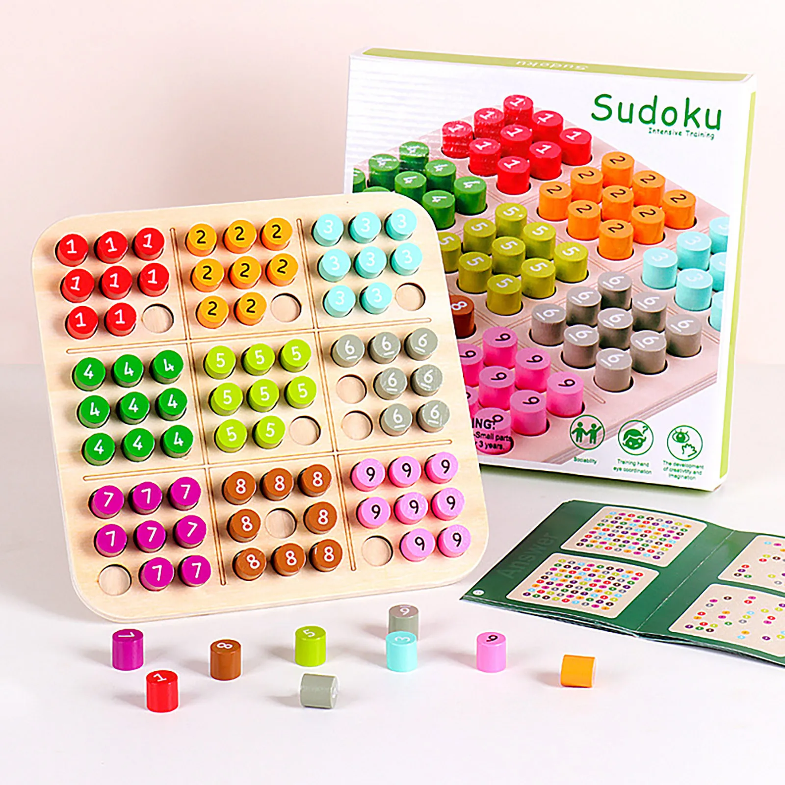 

Sudoku chess logic training board for kids intelligence exercise reasoning toy for kids gift wooden logic thinking game toy