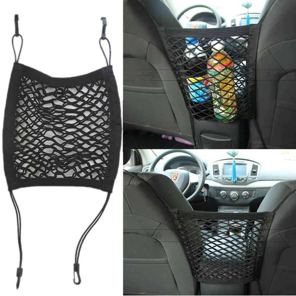 Nylon Car Truck Storage Luggage Hooks Hanging Organizer Holder Seat Bag Net Mesh