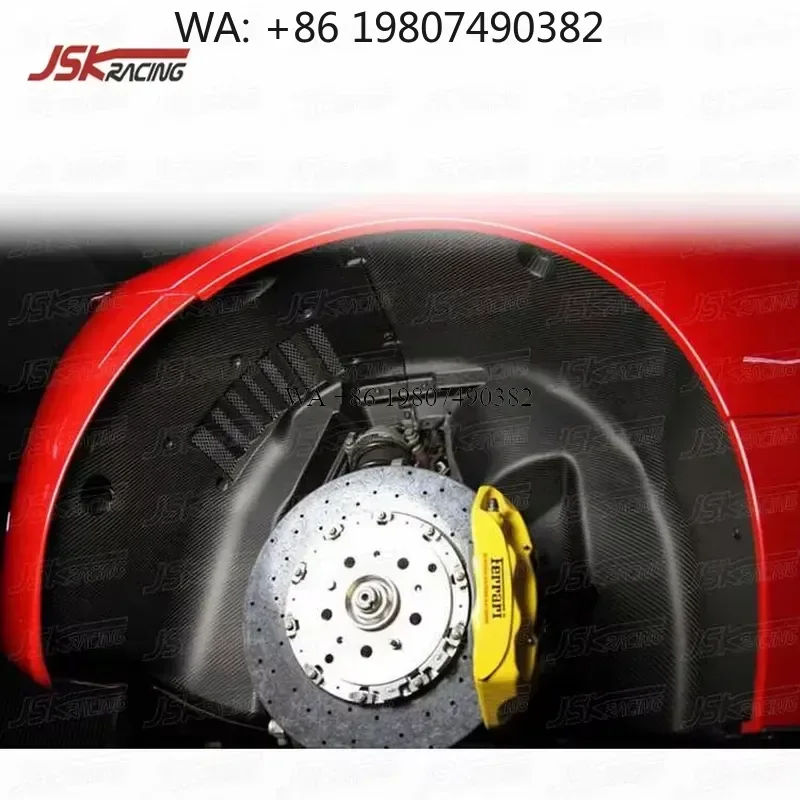 Wmwmnu 4pcs Carbon Fiber Front Wheel Arch Covers Trim for 458 Italia Spider Speciale Exterior Body Kit Accessories