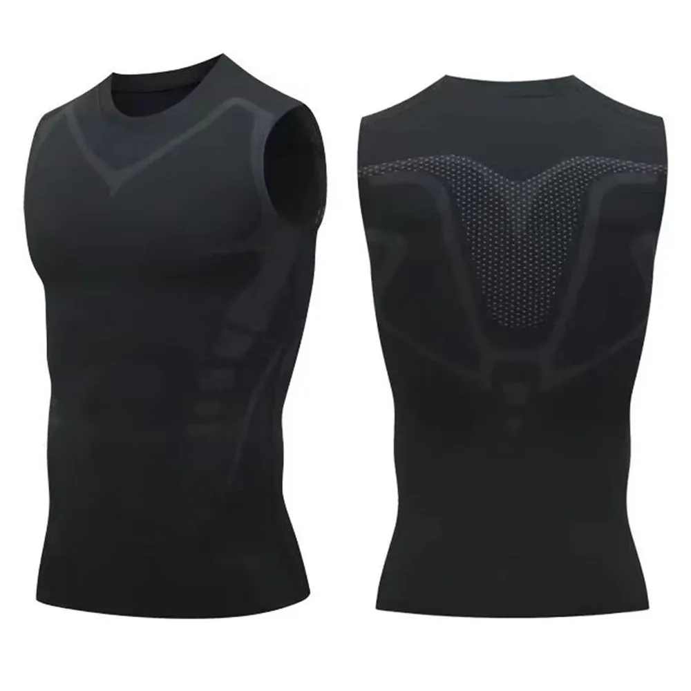 New Compression Tank Top Elasticity Gym wear Men Sleeveless Quick Drying Sportswear Fitness Bodybuilding Vest Workout Muscle Top