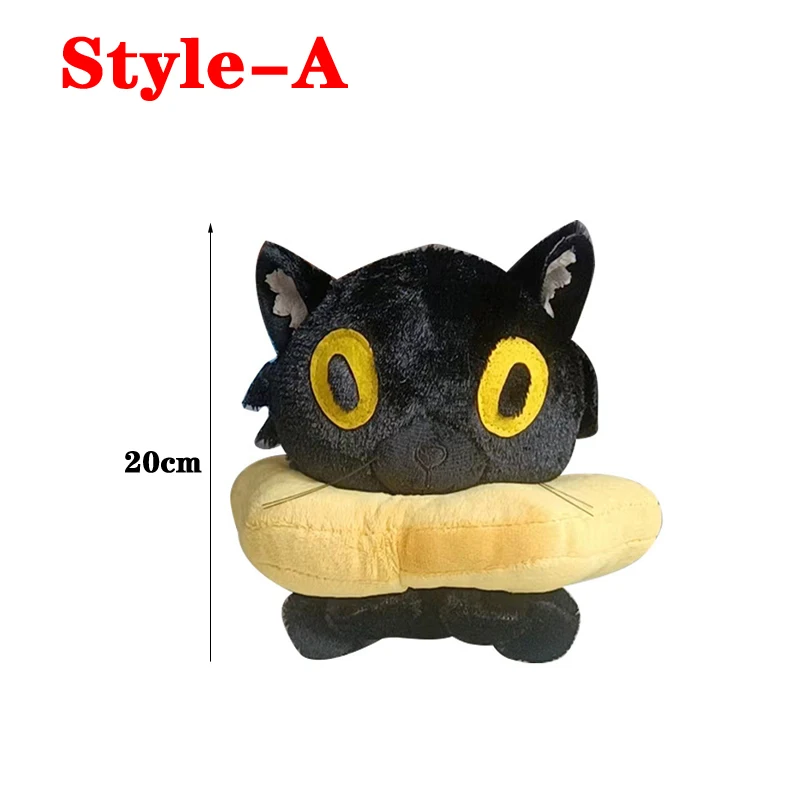 Hot Nieuwe Grappige Dier Zwart Grijze Kat Mooie Anime Game Film Karakter Randapparatuur Knuffels Leuke Plushie Gevulde Pop Ornament