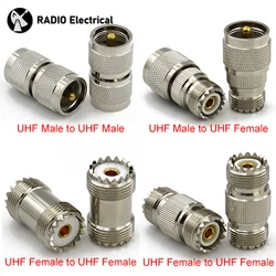 SO239 PL259 Connector UHF to UHF Male Female Straight Connector UHF Female to Female Adapter for Radio Antenna SO-239 PL-259