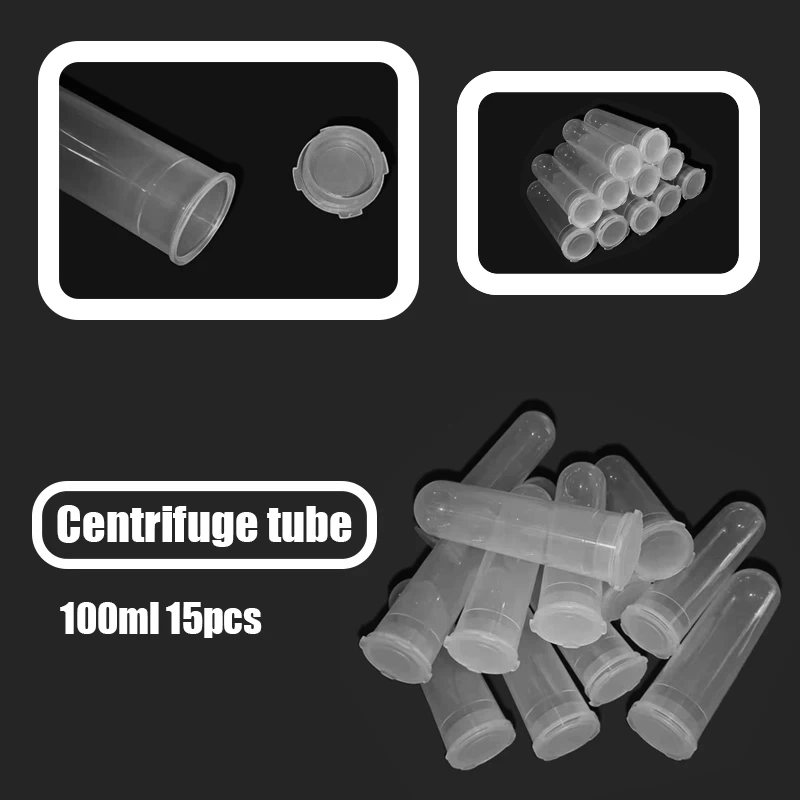 

15Pcs/set of 100ML Scientific Experiment Equipment Centrifuge Tube Transparent Plastic Sample Storage Container With Graduation