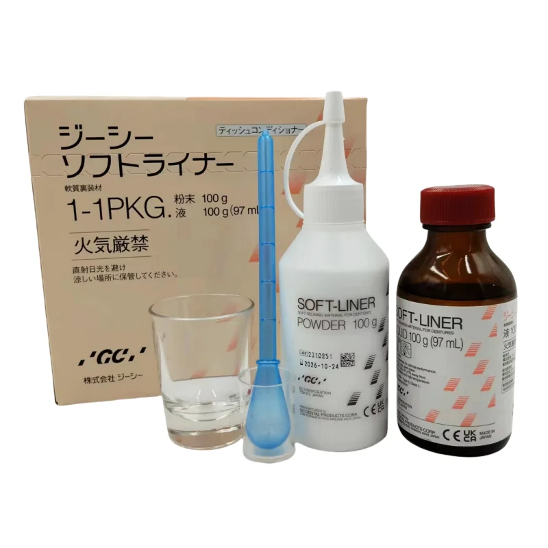 Dental Material Fuji GC Glass Ionomer Cement Denture Re Lining Material Oral Self Setting Soft Lining Dental Filling Materials
