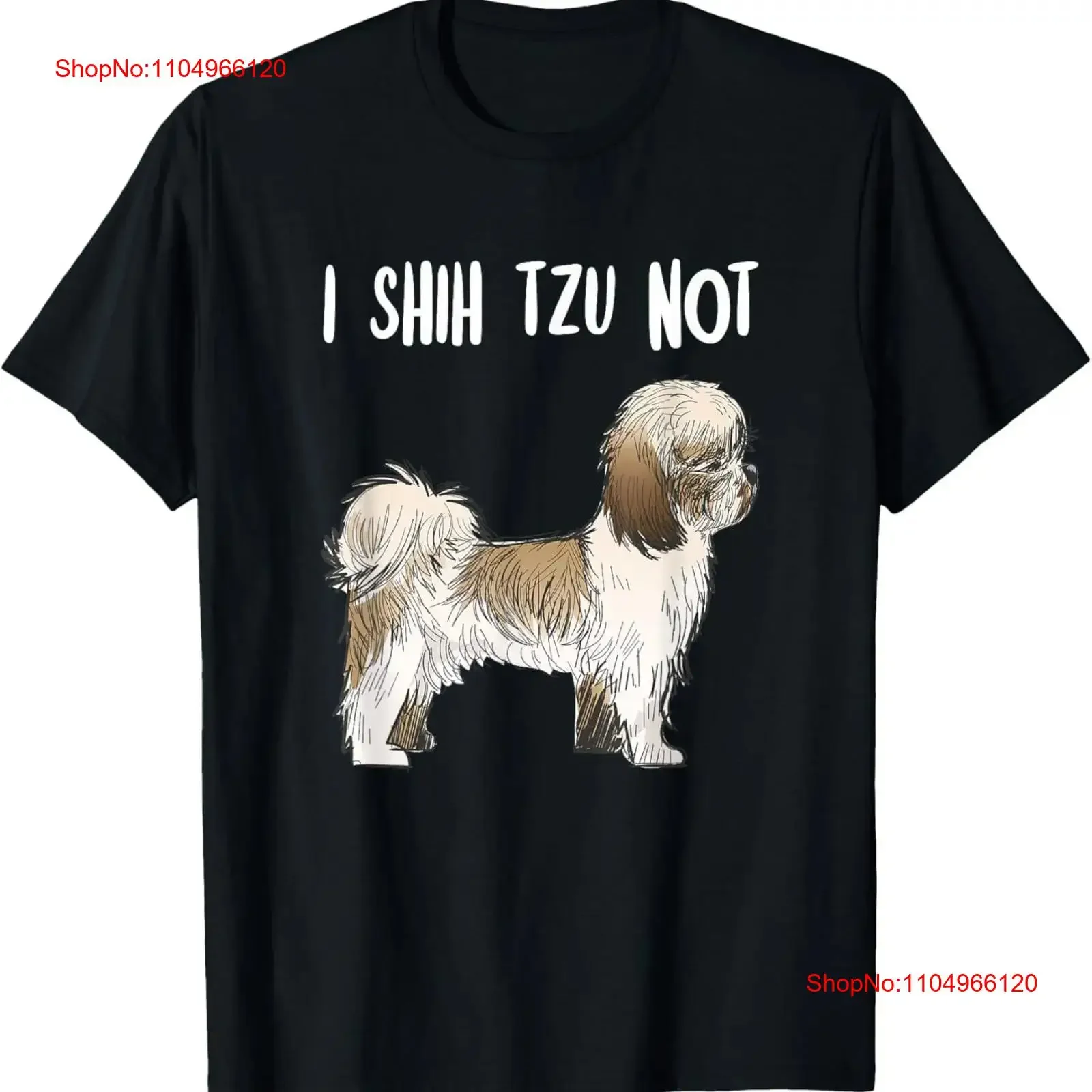 Camiseta con estampado gráfico vintage lavado de Shih Tzu, diseño 'No soy Mamá o Papá de Perrito', para mujer, estilo streetwear, manga larga o corta