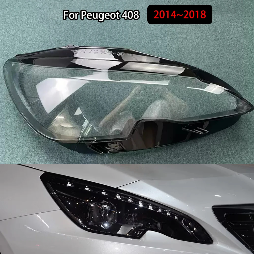 

Headlight Cover Lens Transparent Lamp Shell Lampcover Plexiglass Replace The Original Lampshade For Peugeot 408 2014-2018