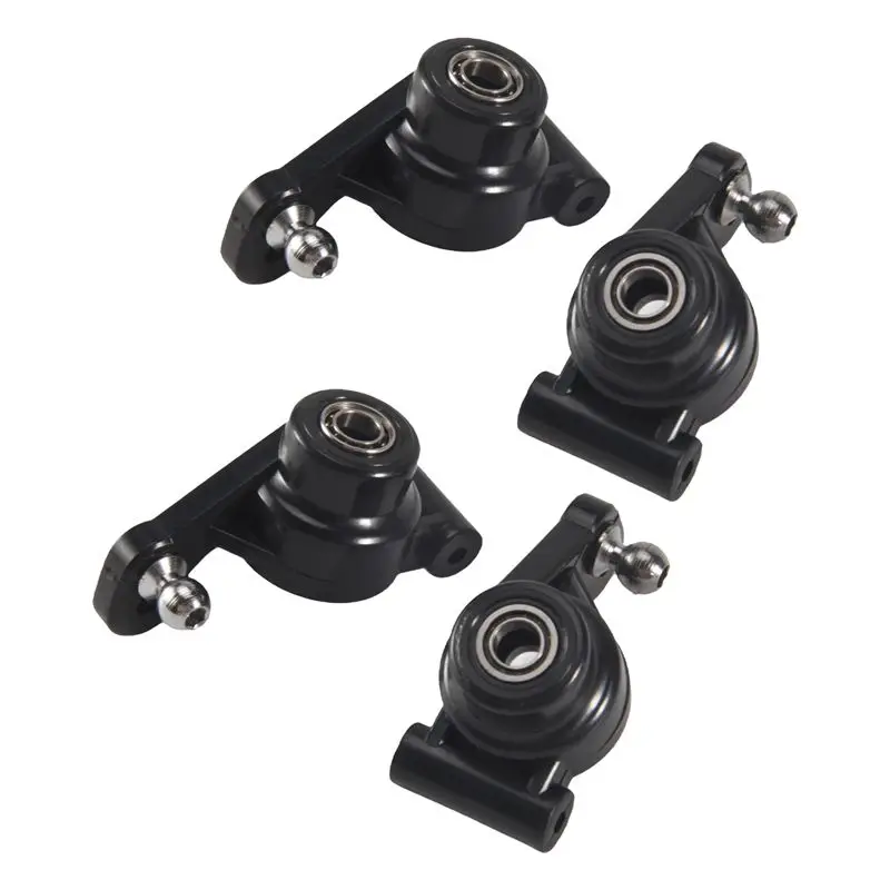 ABKN-1Set Black RC Car Spare Parts Steering Knuckle C-Hub Carrier Rear Hub Carrier Set For Wltoys 144001 144010 124016 124017 12