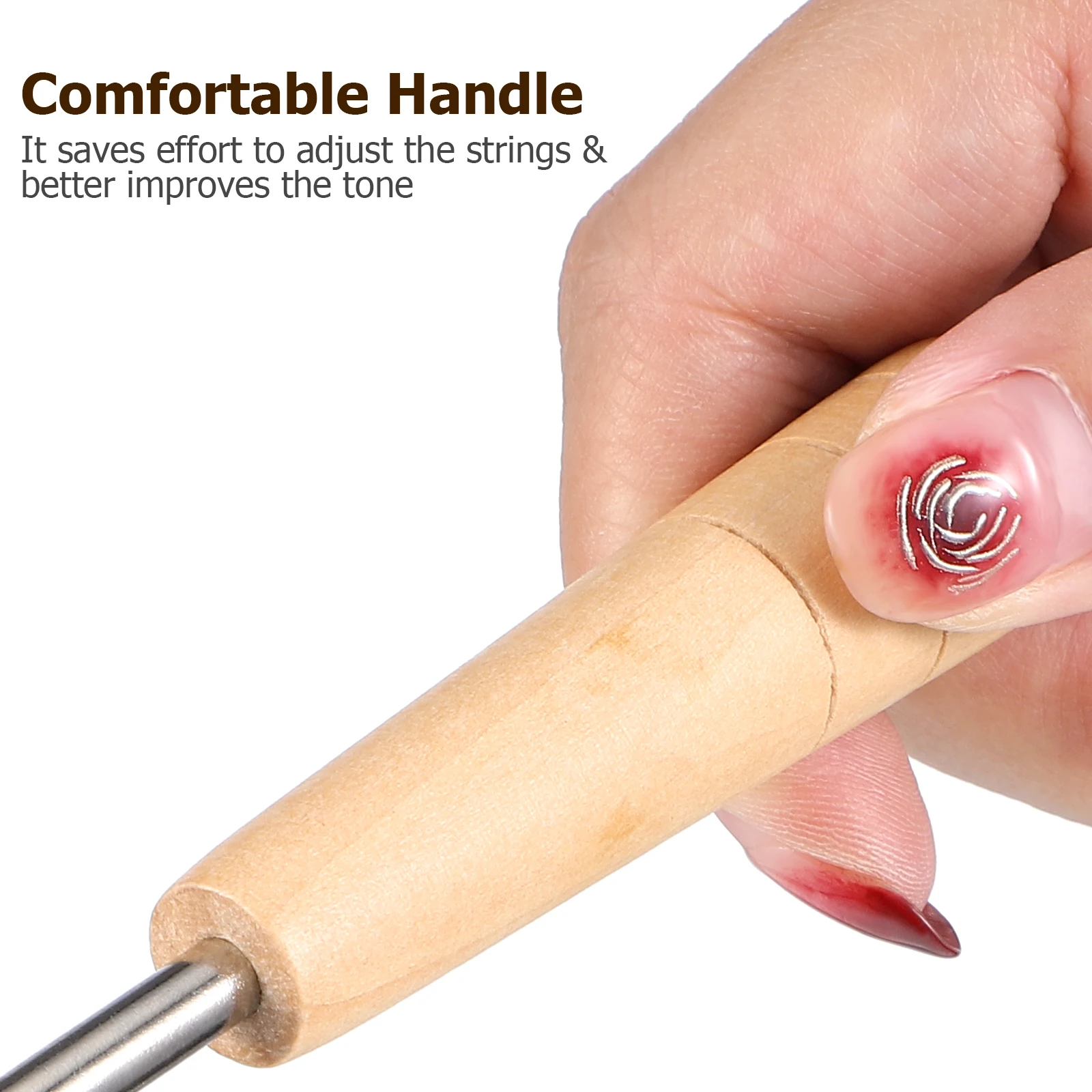

Professional Lyre Wrench Durable -Resistant Tone Tuning Tool String Instrument Accessory Reliable Small Adjustment