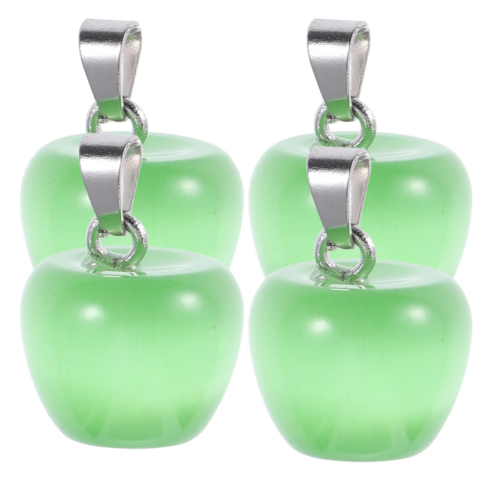 

4pcs Creative Cat'S Eye Stone Pendant Charm For Diy Jewelry Making Necklace Bracelet Keychain Craft Supplies Mini Charms