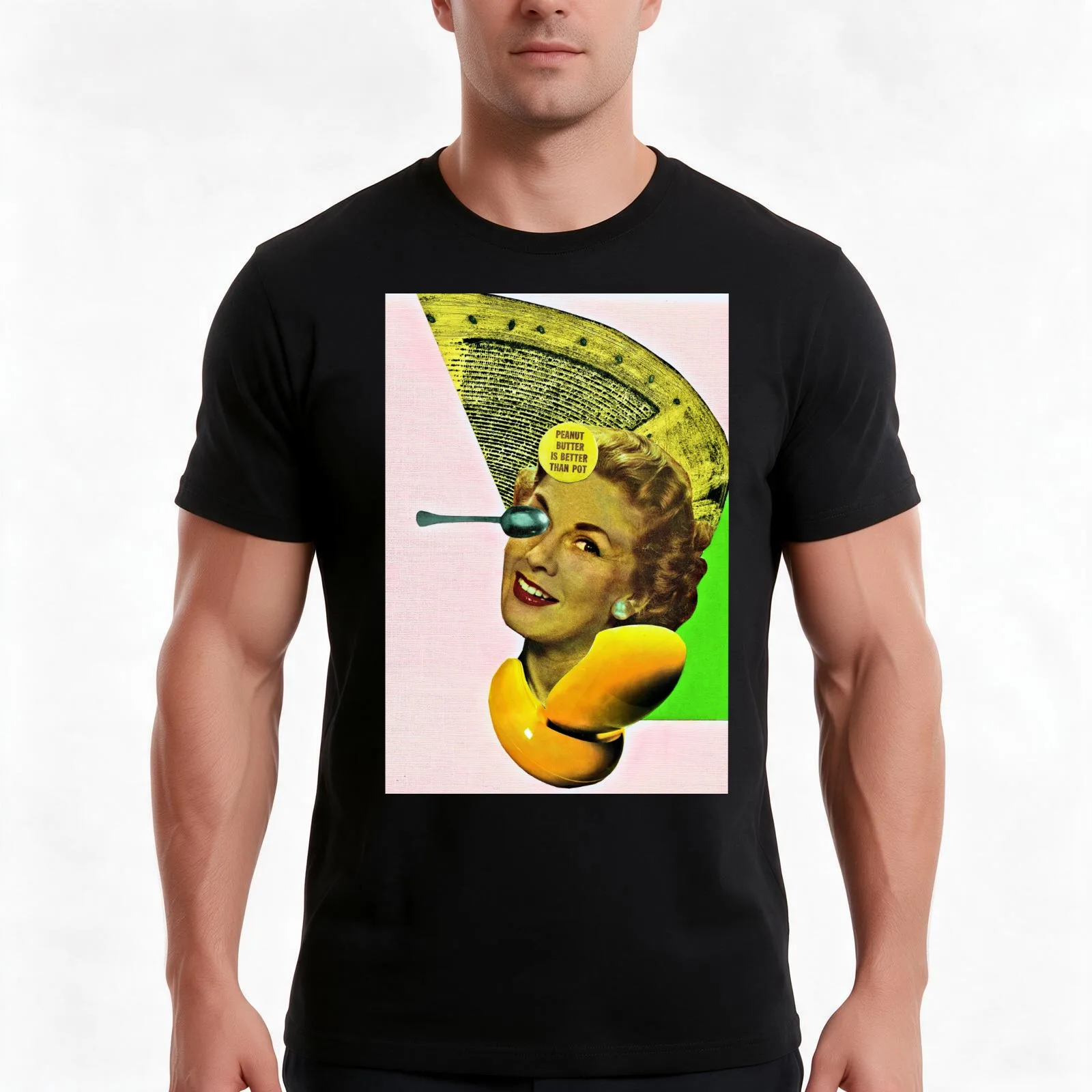 Peanut Butter is Better than Pot T-Shirt Summer Casual Cotton Tee Oversized Streetwear Tops Vintage Graphic Print