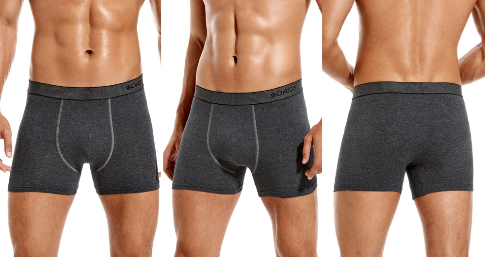 6 teile/paket Boxer Briefs Einfarbig Schlüpfer der Männer Baumwolle Unterwäsche Männer Unterhosen Brief Elastische Bund Mann Undrewear Shorts – Detail 12