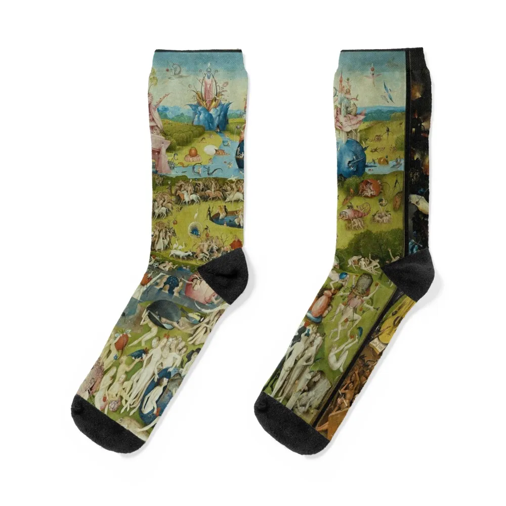 The Garden of Earthly Delights by Hieronymus Bosch (1480-1505) Socks heated gym Women Socks Men's