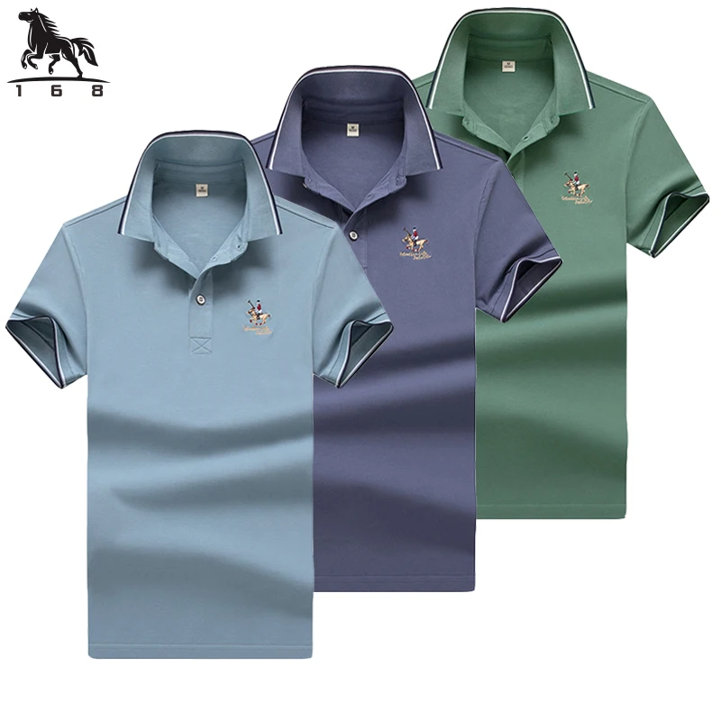 polo shirt men Summer New Men\'s short-sleeved polo shirt Solid color cotton Top high quality Mens Business casual polo shirt 831