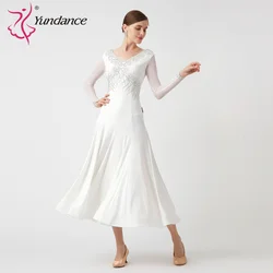 M-23061 New Women Modern Dance Rhinestone Color Diversity Dress Ballroom National Standard Waltz Competition Performance