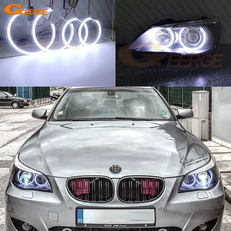 

For BMW 5 series E60 E61 M5 520i 525i 530i 540i 545i 2003 2004 2005 2006 2007 Ultra Bright COB Led Angel Eyes Kit Halo Rings