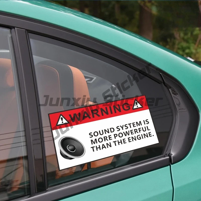 For Funny Sound System Warning Sticker Set Vinyl Decal Sub JDM Car Woofer Car Laptop Motorcycle Car Styling