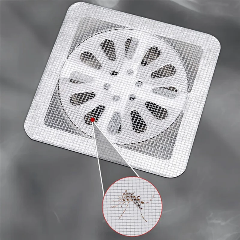 PORK-100Pcs 바닥 배수 스티커, 일회용 샤워 배수 헤어 캐처, 일회용 바닥 배수 스티커, 일회용 배수 커버 Du