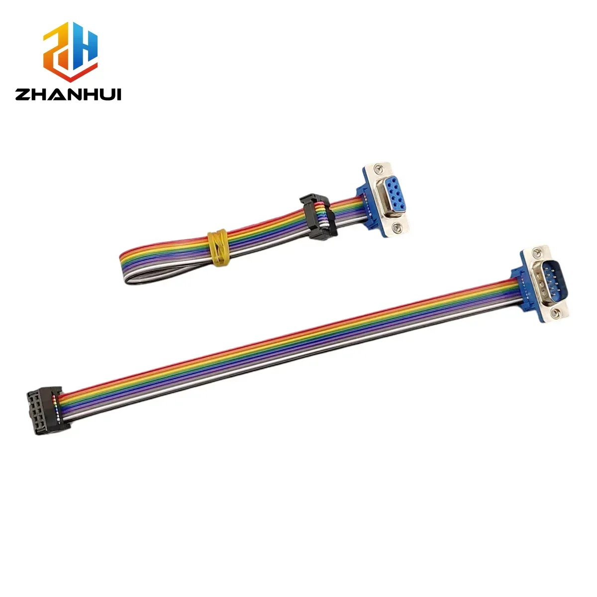 DB9 Serial To 10-Pin IDC Ribbon Cable, D-Sub 9 Pin Male/Female To IDC Connector Flat Wire for Arduino DIY Electronics