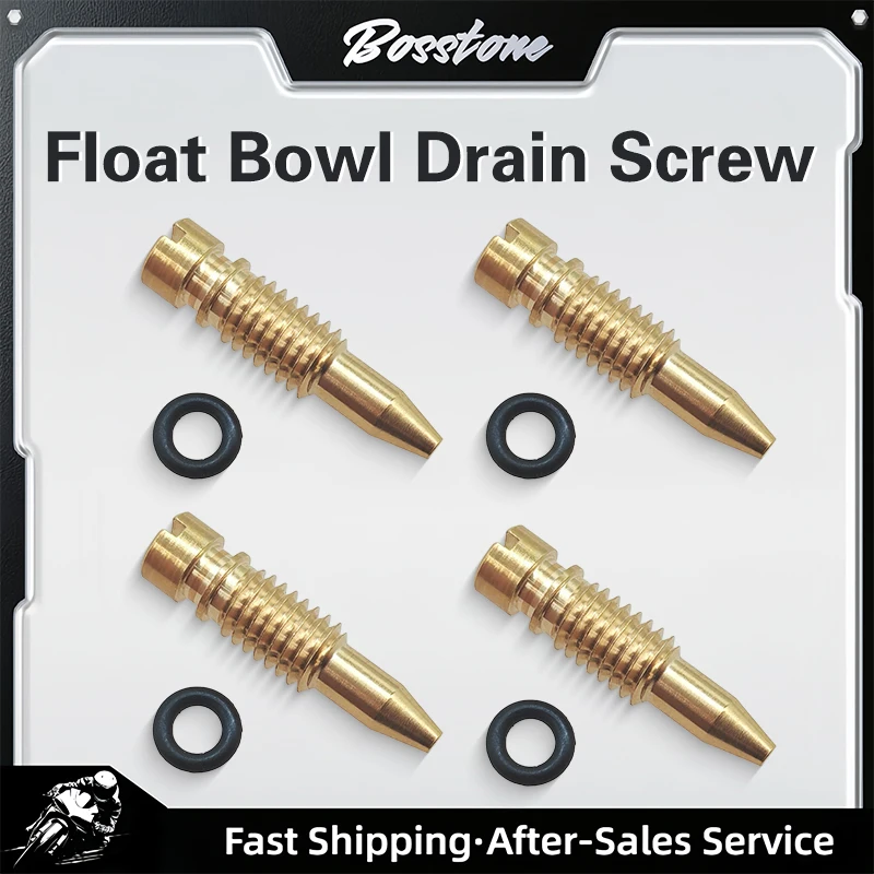 4Pcs Carburetor Float Bowl Drain Screw For Honda CM400 CB750 CB400T CM450 CX500 CB650 CB750 CB900 CB1100 Series