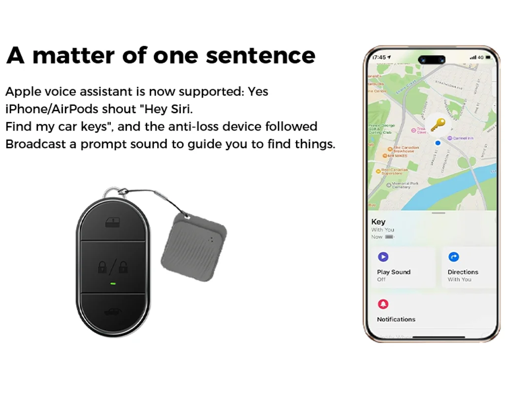 جهاز تعقب GPS مضاد للفقدان للحيوانات الأليفة والأطفال وركوب الدراجات مع Apple Find My Compatible Mini & Portable MFI Rated Locator