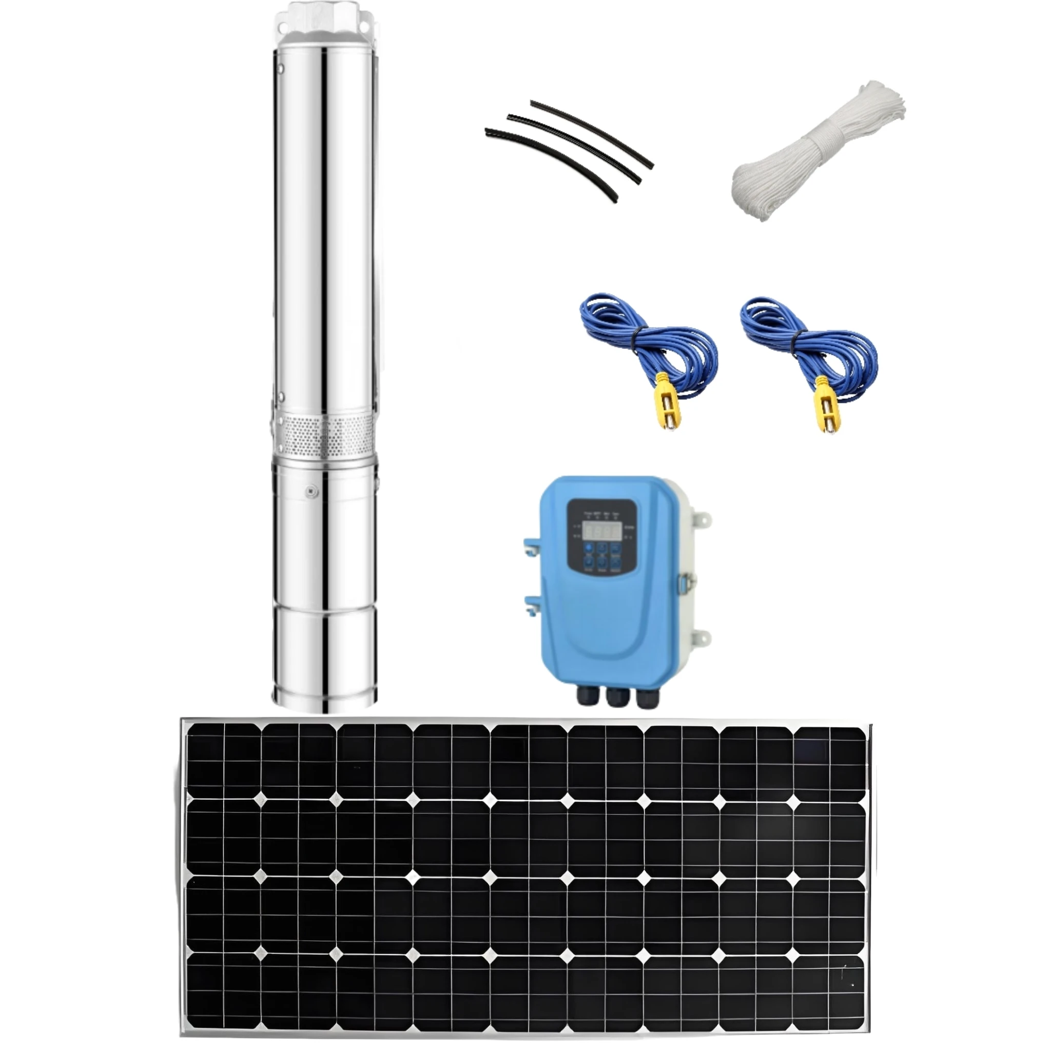 

Горячая распродажа: Система солнечного водяного насоса высокого давления постоянного тока 9 м³/ч, большой расход, 2 л.с., для сельского хозяйства, полный комплект