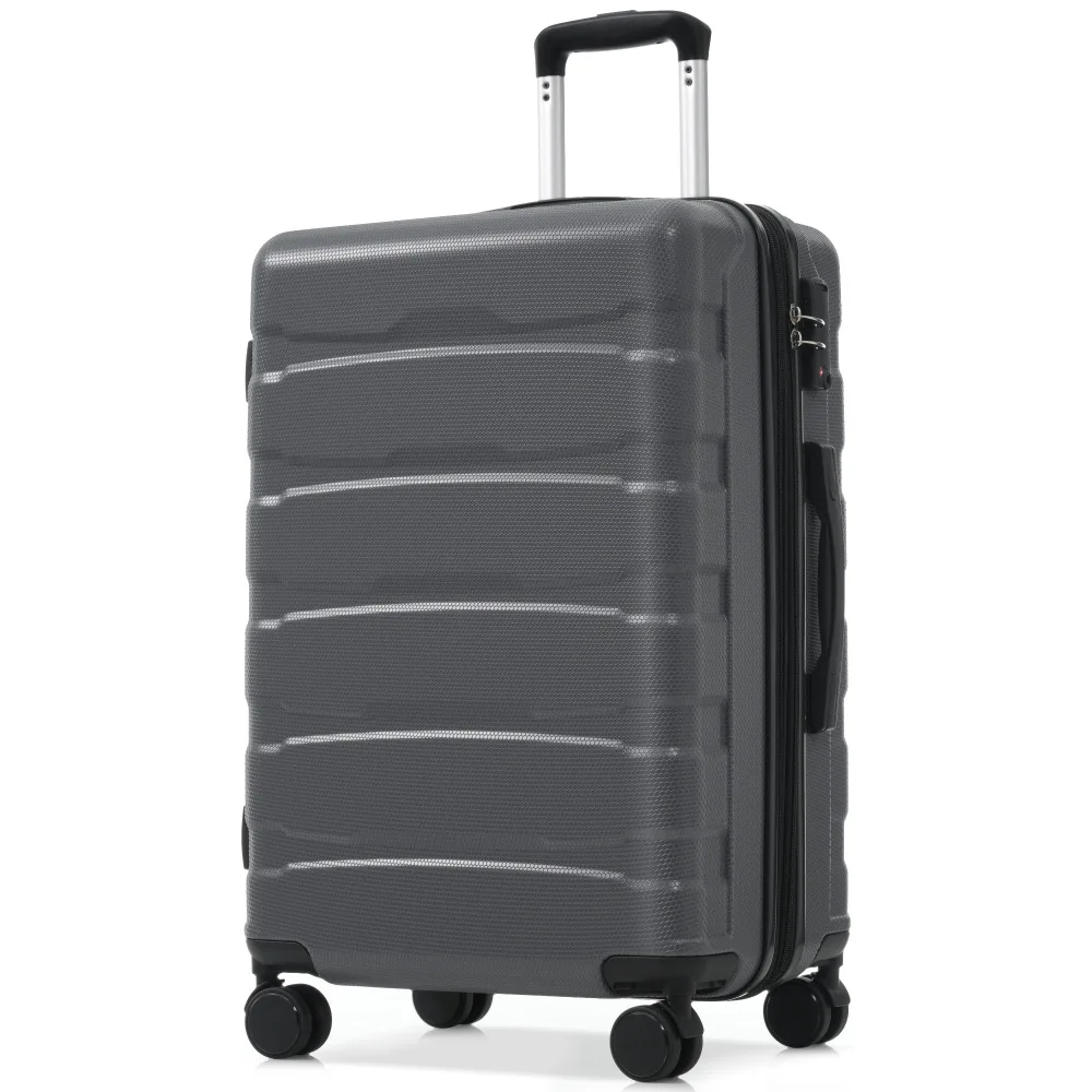 

28 Inch Hardshell ABS Checked Luggage, Durable Expandable Travel Suitcase with Spinner Wheels, TSA Lock