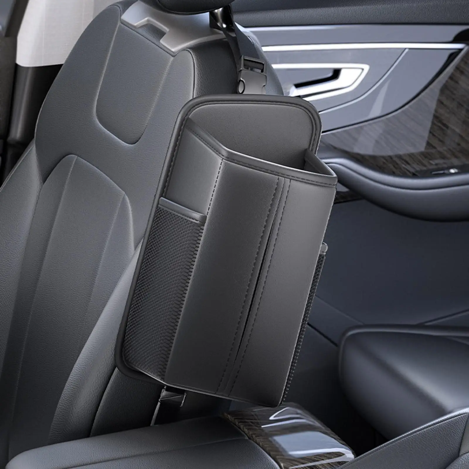 

Auto Seat Side Organizer Hanging Storage Box Multipurpose Tissue Box for Most Vehicles Accessories Tissue Holder