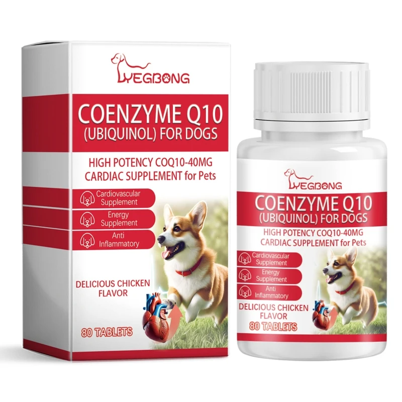 Pet Coenzyme Tablets Care for Senior Dogs for Heart and Heart Strength Aging Dog Tablets Supplement Drop Shipping