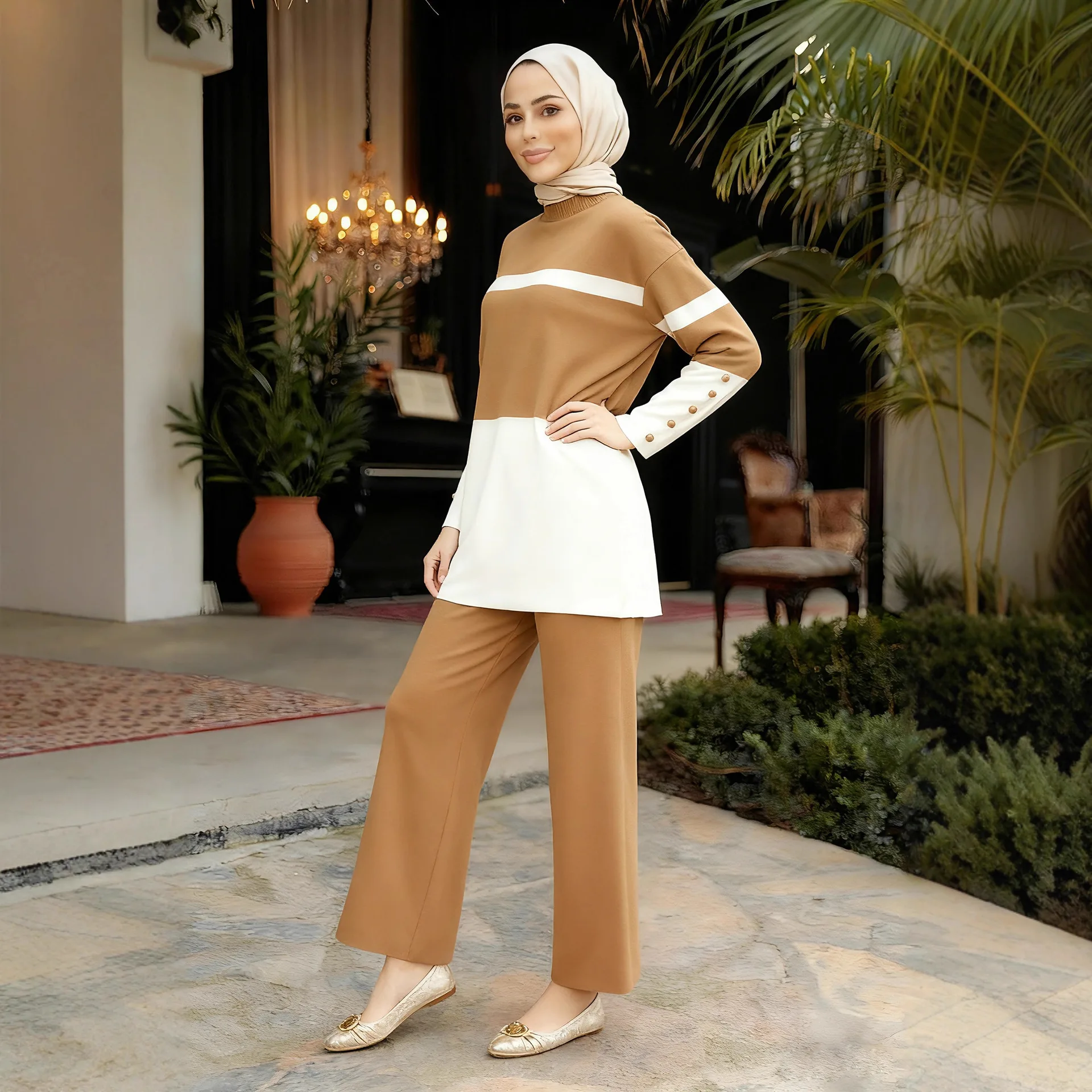 طقم نسائي من قطعتين للعيد، ستر - مراجعة Jalabiya Women Arabic وسعره