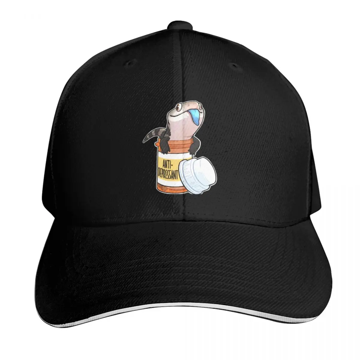 Blue Tongue Skink Cartoon, Cute Skink Lizard Baseball Cap Trucker Hat black birthday tactical cap Men's Caps Women's