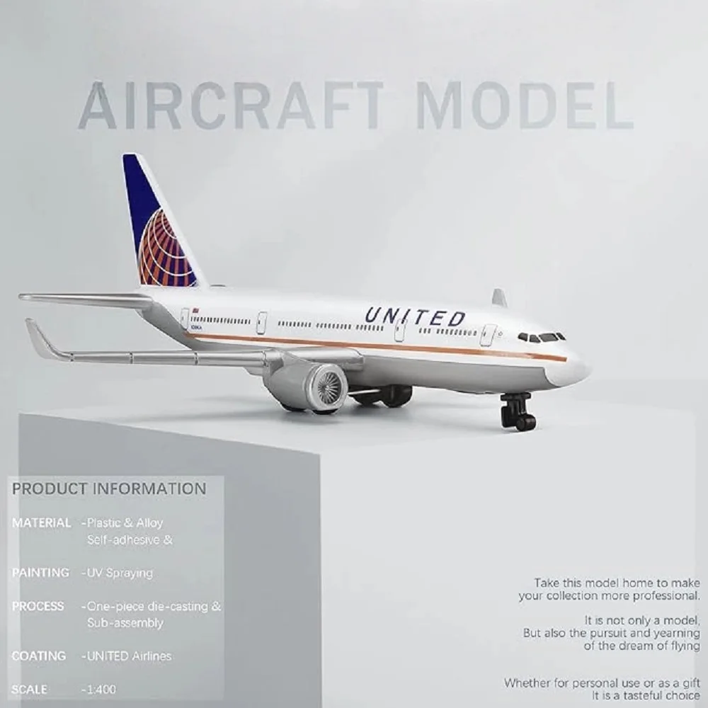 طائرة B747 نموذج لعب طائرة 747 الخطوط الجوية المتحدة 1/400 مقياس 16 سنتيمتر سبيكة معدنية طفل نموذج طائرة طائرة الأطفال هدية