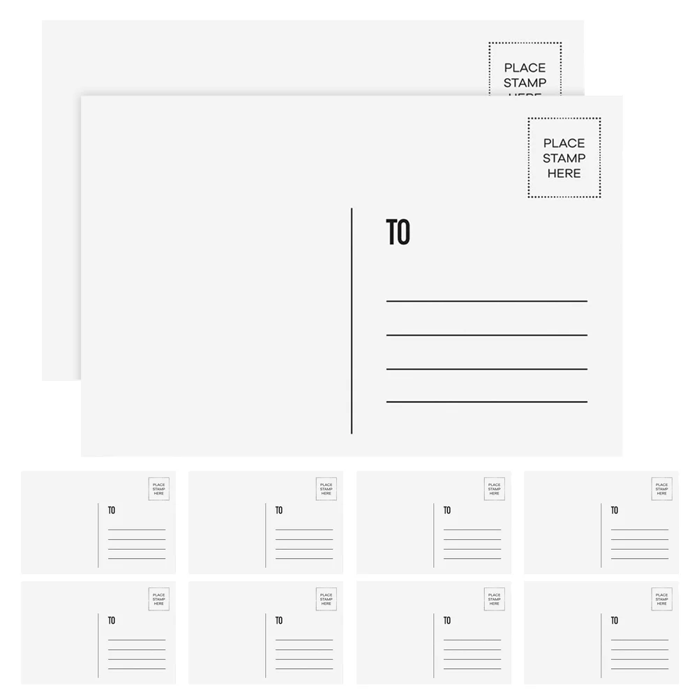 10 Pcs Blank Postcard Writable Blessing Cards Greeting Multi-use Postcards for Mailing Bulk Printing Printer Multipurpose