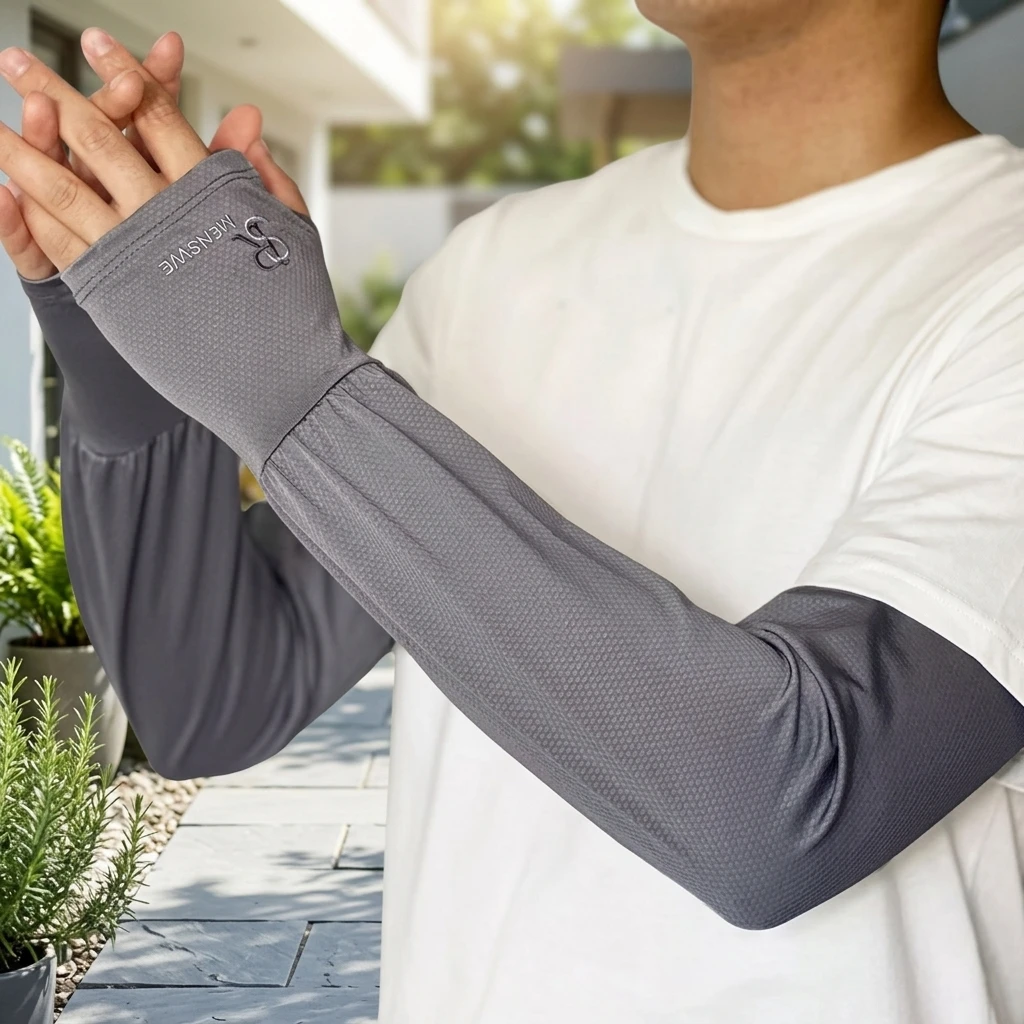 Herren Sonnenschutz Armstulpen UPF50+ Kühlend - close-up view