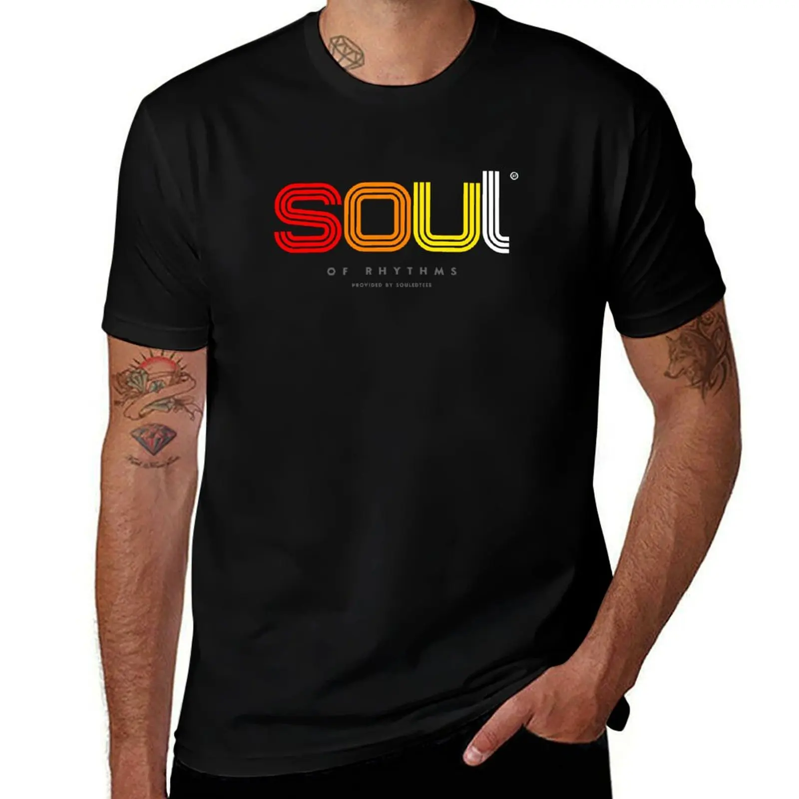 

SOUL of rhythms T-Shirt funny t shirts man black cotton t-shirt plain for man package man t shirt heavy cotton T-Shirt