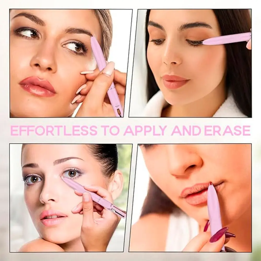 Heiß mit Bürstenkopf, 4-in-1-Make-up-Stift, langlebig, Wa-Textmarker, Augenbrauenstift, Damen und Mädchen