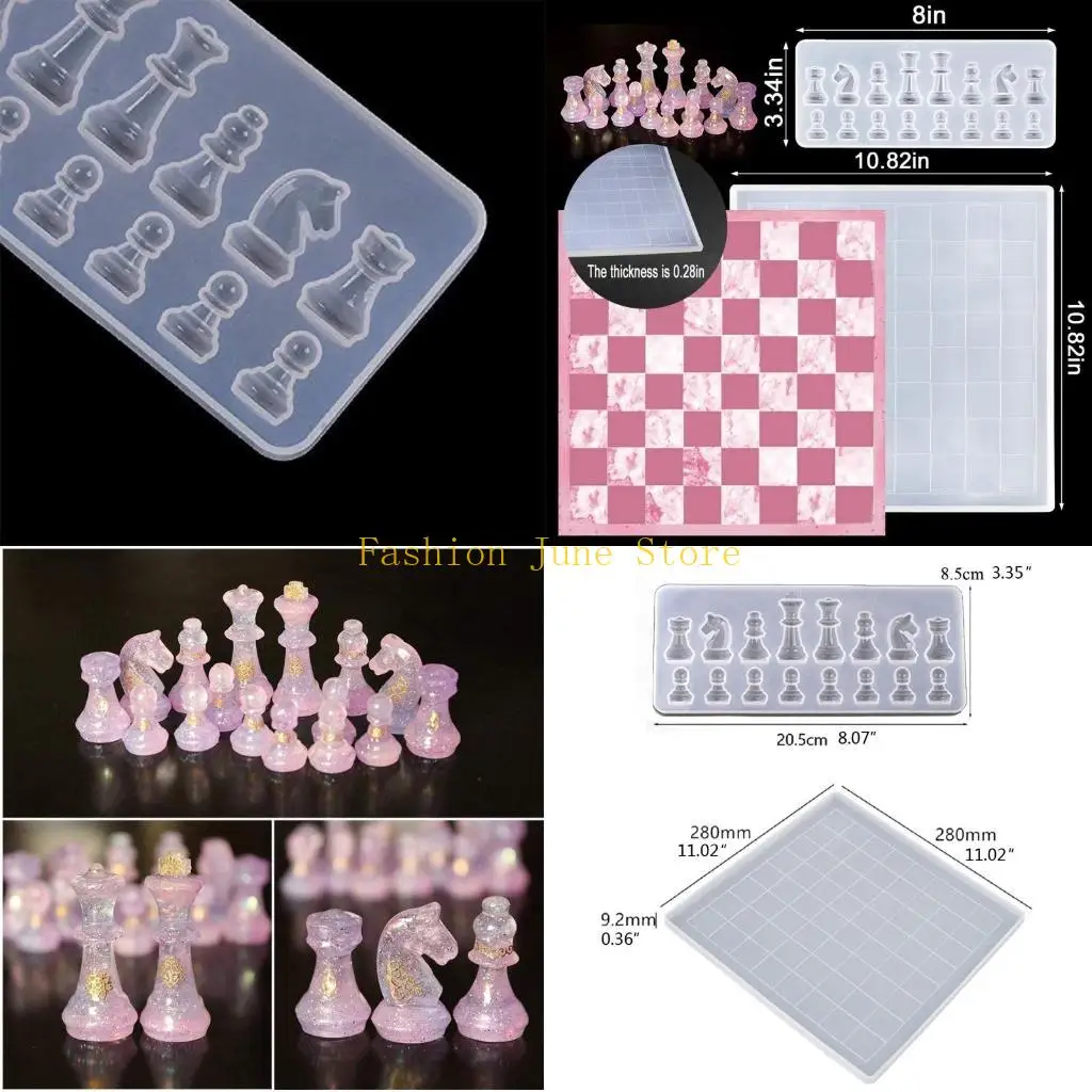 

N5KA силиконовая форма для литья шахмат и шахматной доски DIY Craft Art Making Supply