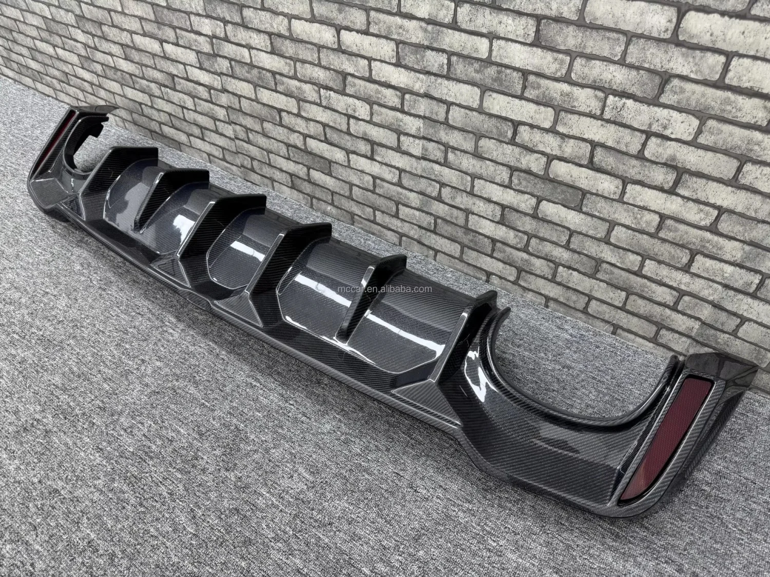 High Level Material Dry Carbon Fiber Car Bumper For Audi RS7 C8 ABT Rear Bumper Lower Splitter Diffuser