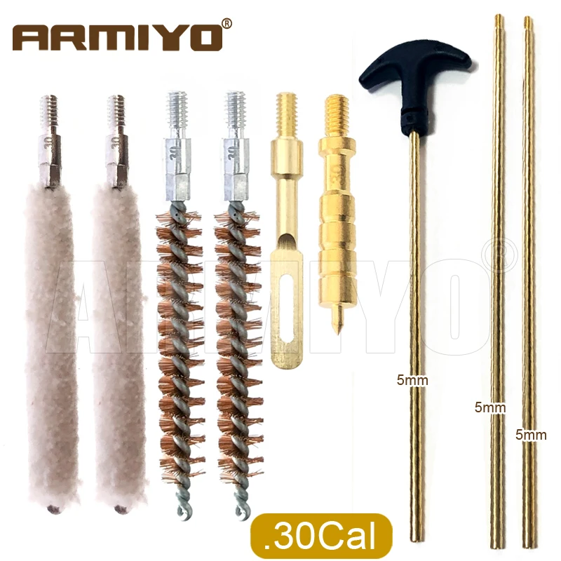 Armiyo 4,5 mm bis 18,5 mm Bürstenmop-Zughalter, Speerspitze, Schlauch, Hartrohr, Ölungs- und Reinigungsset für die Jagd mit 720 mm Stange – Detail 4