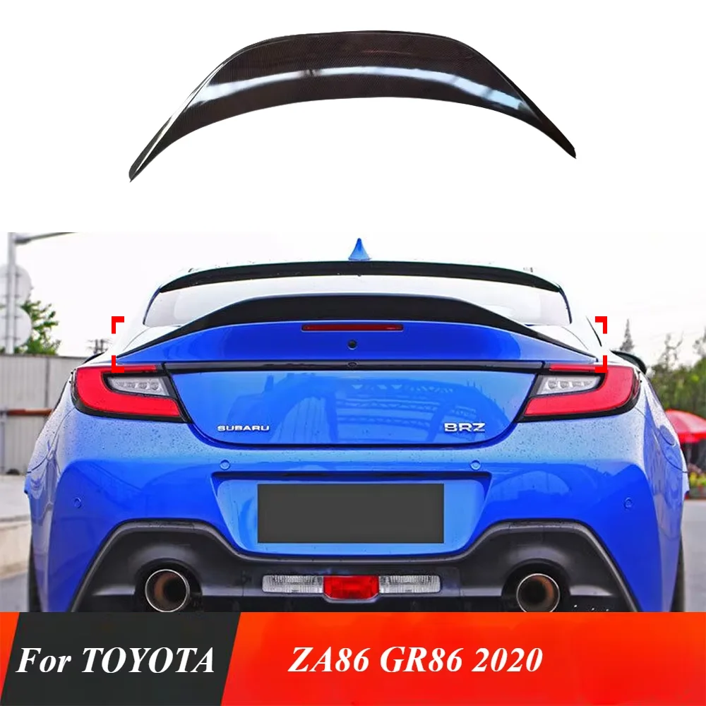 For Toyota ZA86 GR86 Subaru BRZ Spoiler Rear Luggage Wing High Quality ABS Smooth Black Carbon Fiber 2022 New Design