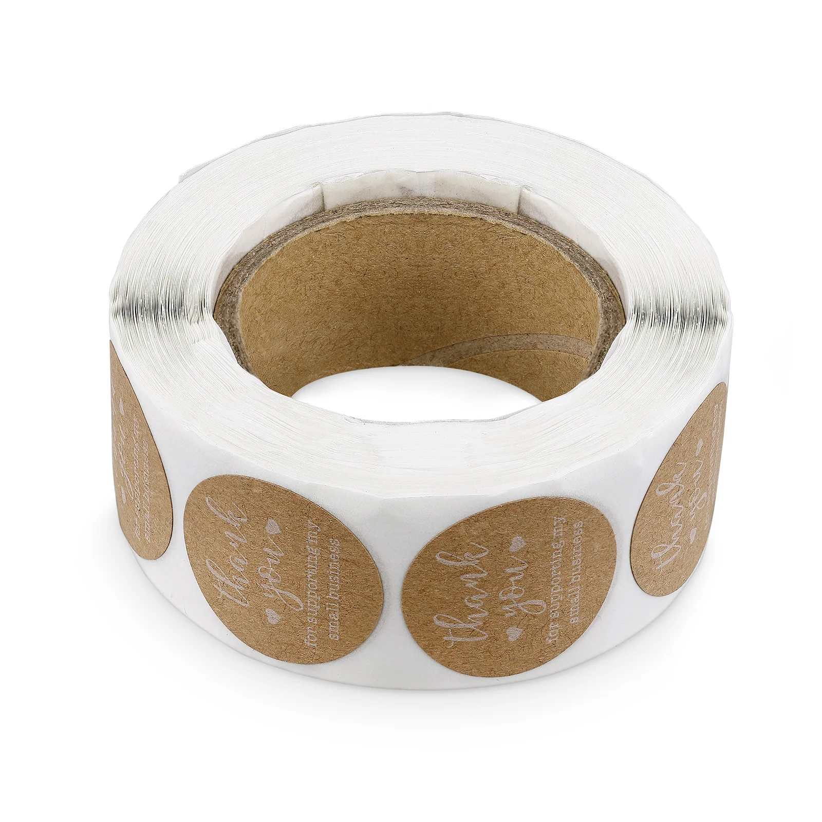 500 قطعة ملصقات بمادة لاصقة مستديرة شكرا لك تسميات للأظرف أكياس الكوكيز الأختام الزخرفية لفة كرافت ورقة ملصقات مستديرة #2