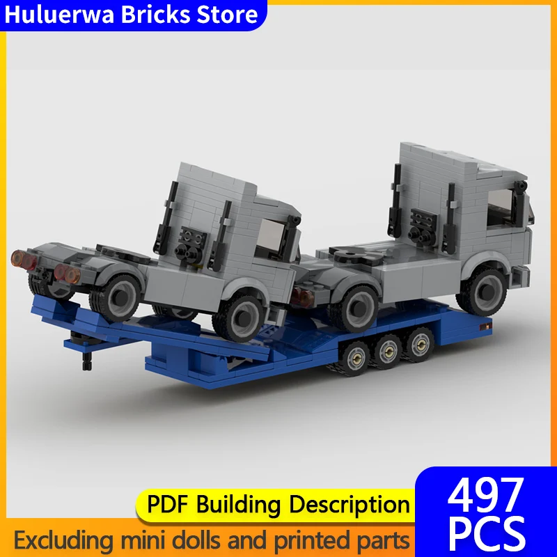 

City Car Model MOC Building Bricks Heavy-Duty Truck And Transport Trailers Modular Technology Children Holiday Gifts Toys Suit
