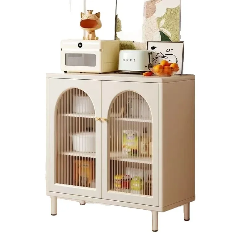 Wall Mounted Side Cabinet Multi Tier Storage Unit for Living Room Kitchen Pantry Organizer Compact Household Furniture
