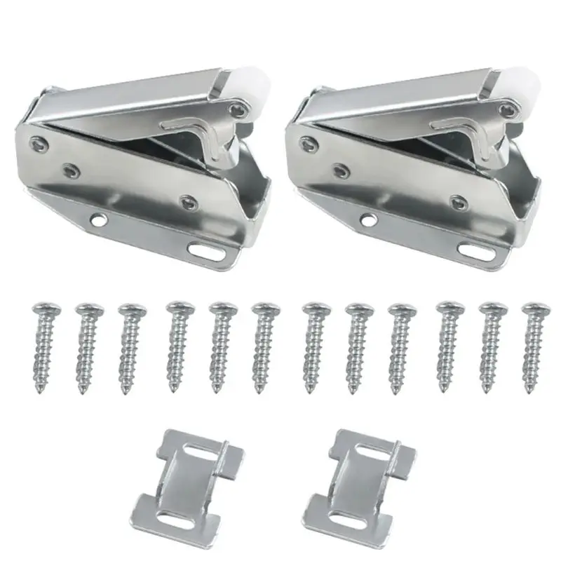 2PCS Cabinet Door Lock Rebound Self-Locking Device Wardrobe Cabinet Door Rebound Lock Furniture Self-locking Device Hardware