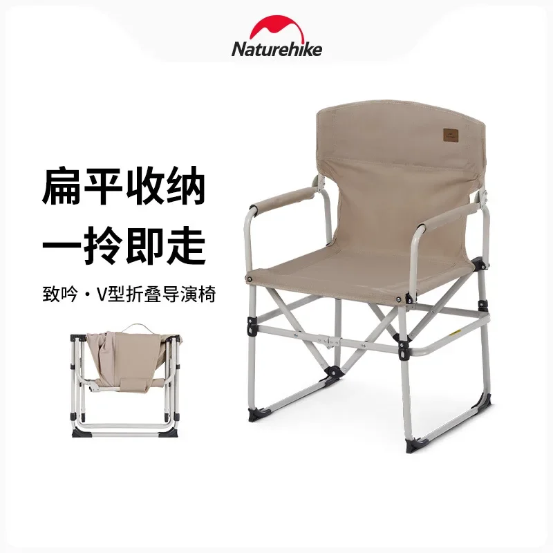 

Naturehike-V-Shaped Folding Director Chair, Portable, Camping, Leisure, Fishing Armchair, Outdoor, CNH22JU060