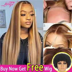 Highlight P4/27 Frontal Wig Human Hair 13x4 Straight Lace Front Wig Human Hair Transparent Lace Front Wigs For Women Human Hair