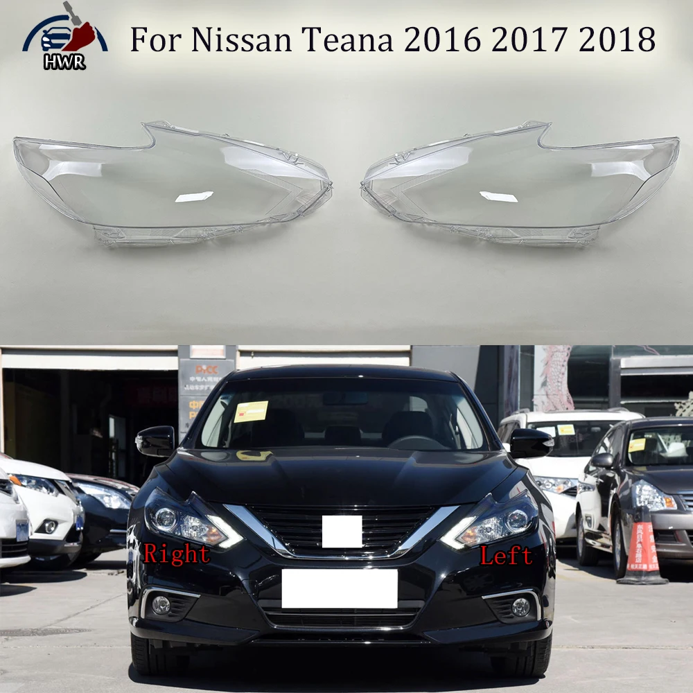 

For Nissan Teana 2016 2017 2018 Headlamp Cover Transparent Lamp Shade Headlight Shell Plexiglass Replace Original Lampshade