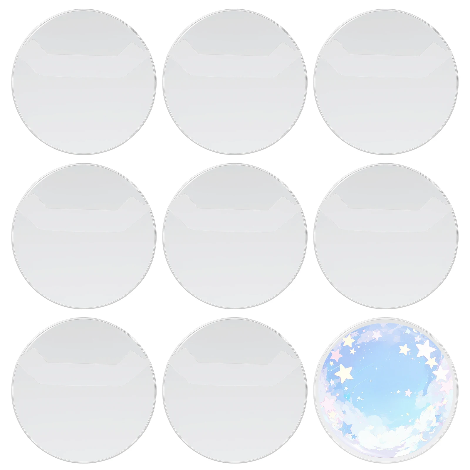 

20Pcs Round Badge Covers Clear Coin Protective Covers Anti-Scratch Display Cases Collectors Gift Round Badge Cover