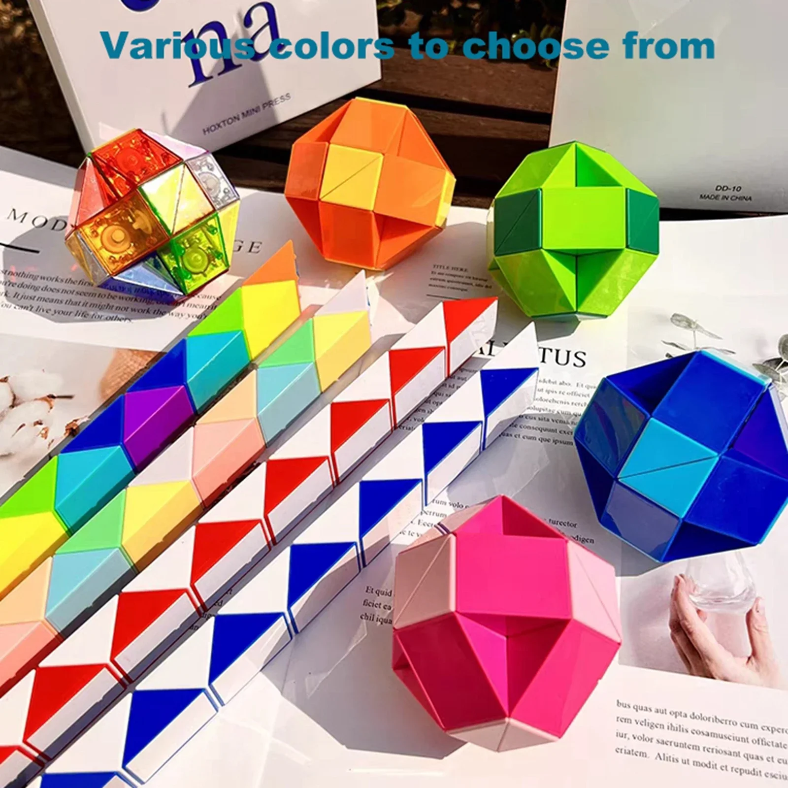 3D-Puzzle große magische Schlange Lineal Würfel 84-100 Segmente zappeln Spielzeug transform ierbare Würfel Kind Bildung Spielzeug Cubo Magico