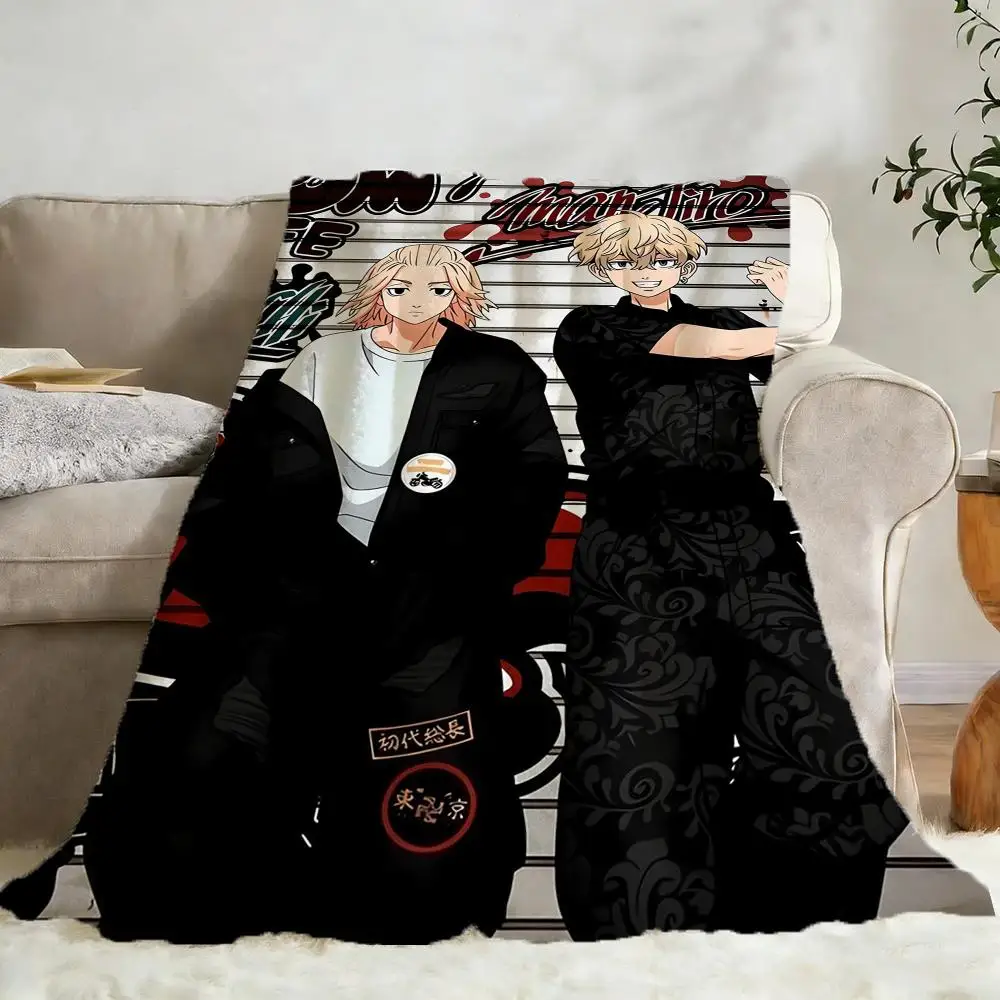 Anime T-Tokyo R-Revenger Throw Flannel Fluffy Soft Blanket Warm Skin-Friendly Throw For Sofa Bed Office Nap Winter